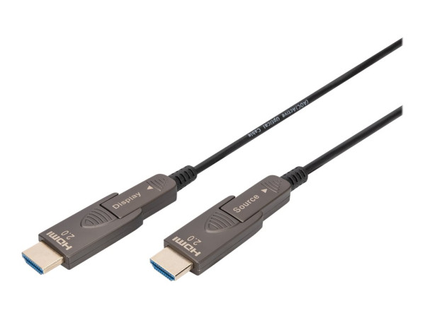 Digitus Digitus 4K-HDMI AOC Hybrid Glasfaserkabel mit 30m