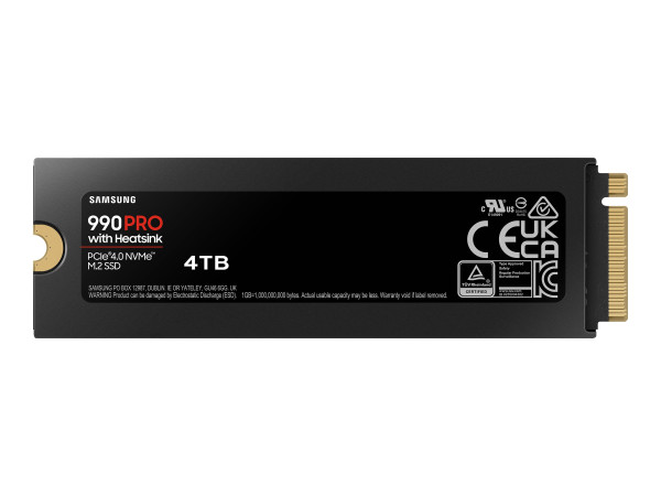 Samsung 990 PRO Heatsink 4 TB (PCIe 4.0 x4, NVMe 2, M.2