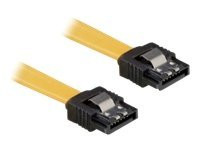 SATA-Kabel Delock SATA III -> SATA St/St 0,20m gelb Clips