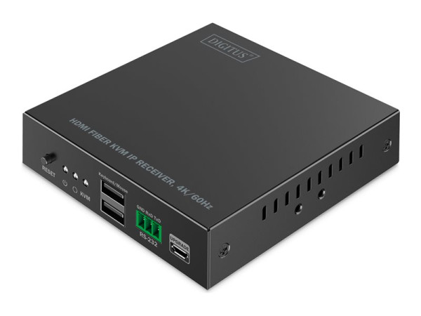 Digitus HDMI Fiber KVM IP Receiver (schwarz, 4K/60Hz)
