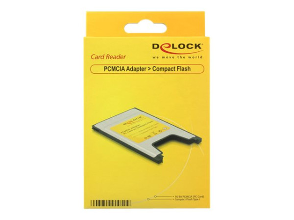 Speichermedien DeLOCK PCMCIA Card Reader für Compact Flash