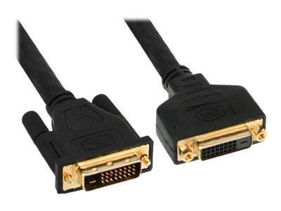 InLine® DVI-D Verlängerung Premium, digital 24+1 Stecker /