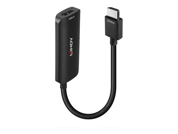 Lindy Konverter HDMI 4K80 > DisplayPort 1.4 (schwarz, 16cm)