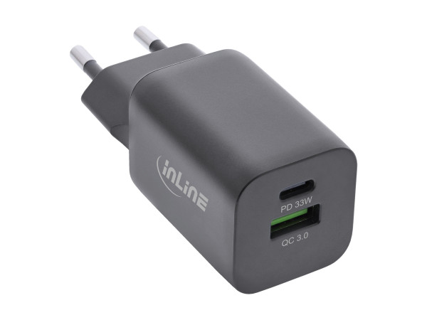 InLine Power Delivery + Quick Charge USB Netzteil, 33W Lade