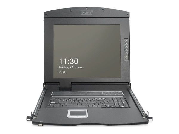 Digitus Modulare HD LCD KVM Konsole mit 19" TFT 8 Port HDMI