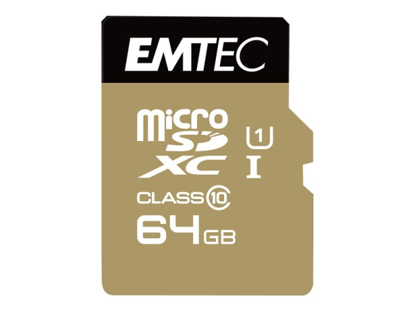 Emtec microSD 64GB Cl10USH-1 U1 ETC Class 10,