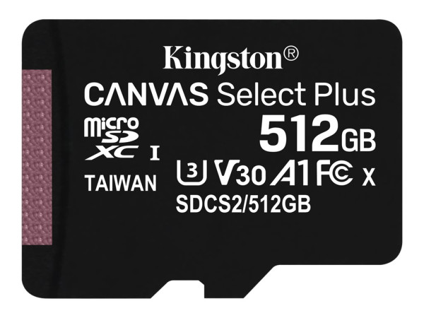 Kingston MicroSD512GB Canvas Select+ SDCS2 SP KIN