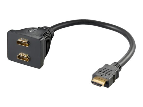 Kabel HDMI St => 2x HDMI Bu 20cm Diverse