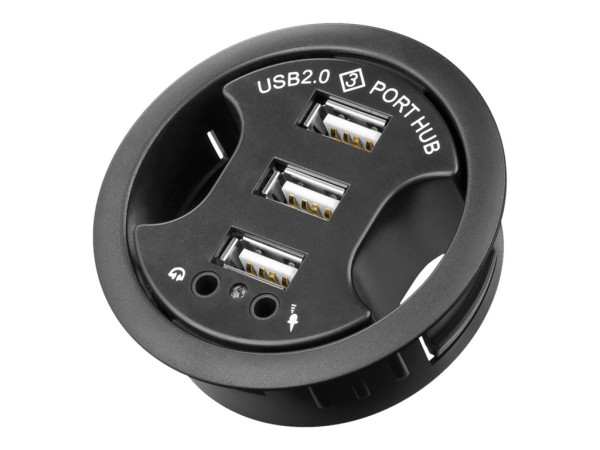 Goobay USB - HUB Einbau USB 2.0 60mm+Audio USB 2.0 Hi-Speed
