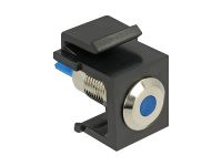 DeLOCK Keystone LED Blau 6 V flach bk schwarz,