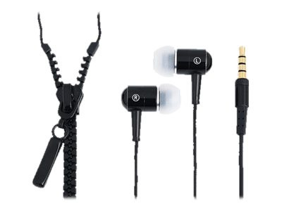 Kopfhörer LogiLink Zipper In-Ear inkl. Mikrofon schwarz