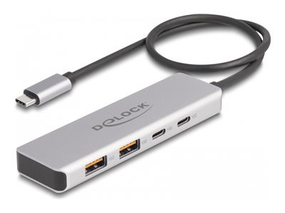 DeLOCK USB 10 Gbps USB Type-C Hub mit 2 x USB Typ-A und 2 x