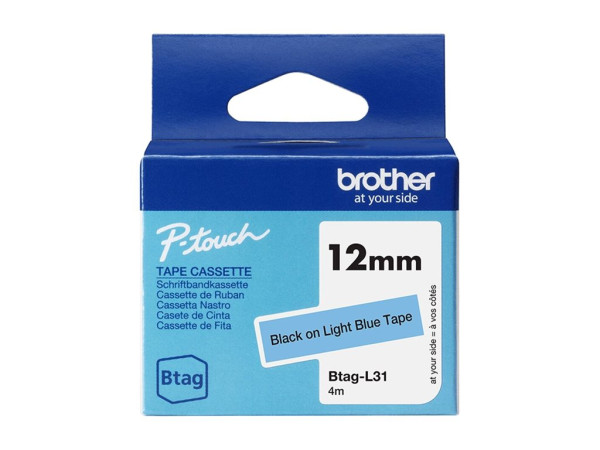 Brother Schriftband Btag-L31 (12mm, schwarz auf blau, nicht