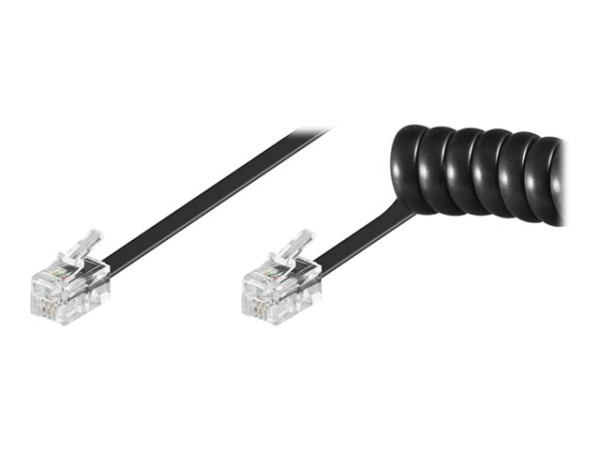 Goobay (ohne Kennzeichnung) TEL MODU SPIRAL 2m RJ10 SCHWARZ/