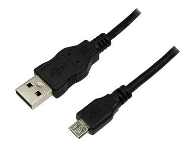 LogiLink USB Cable, USB 2.0, AM to Micro BM, black, 3m