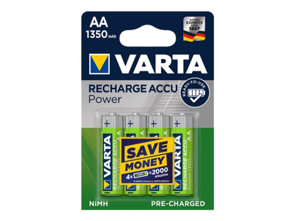 Varta Vart Akku Mignon 1.2V/1350mAh AA 4er | Accu Power