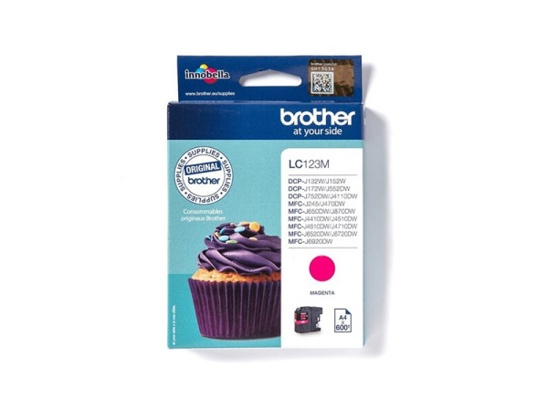 Verbrauchsmaterial Brother Tintenpatrone LC-123M, magenta