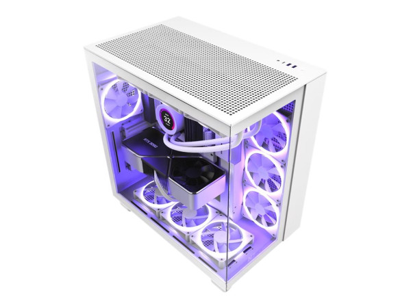 NZXT H9 Flow All White CM-H91FW-01 weiß, Tempered