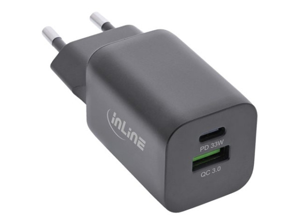 InLine Power Delivery + Quick Charge USB Netzteil, 33W Lade