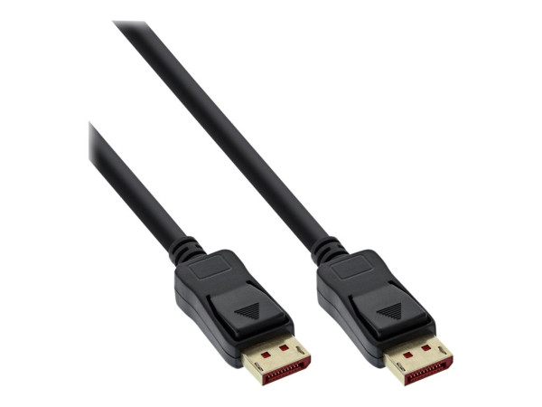 InLine® DisplayPort 1.4 Kabel, schwarz, 1m, 8K