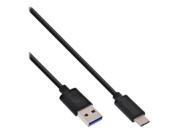 InLine USB 3.2 Kabel, Typ C Stecker an A Stecker, schwarz,