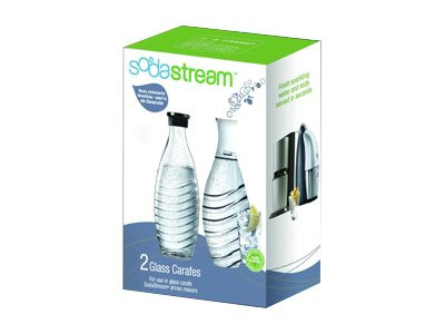 Sodastream Soda Glaskaraffe Duopack transparent/schwarz,