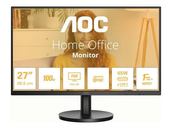 AOC 27B3CA2 (69 cm (27 Zoll), schwarz, FullHD, IPS,