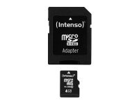 SD MicroSD Card 4GB Intenso Class10 inkl. SD Adapter