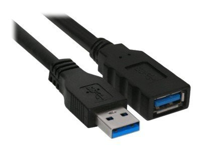 InLine® USB 3.0 Kabel, A Stecker / Buchse, schwarz, 2m