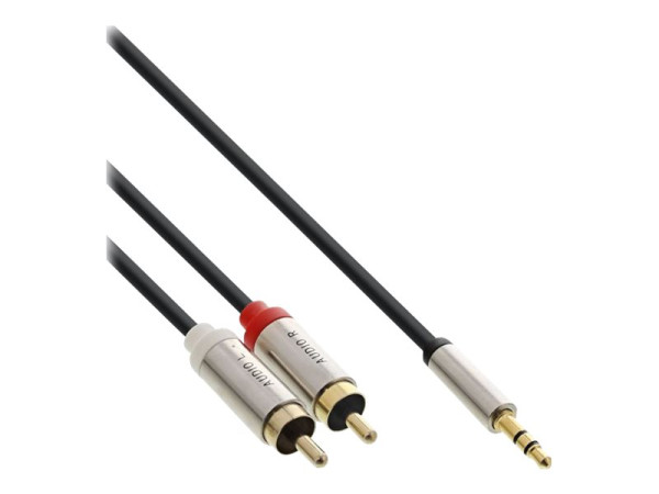 InLine? Slim Audio Kabel Klinke 3,5mm ST an 2x Cinch ST, 3m