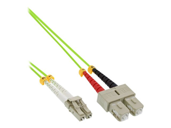 InLine LWL Duplex Kabel, LC/SC, 50/125 m, OM5, 1m
