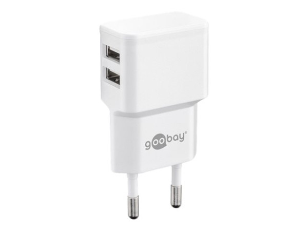 Goobay goobay USB-Ladegerät 2,4A/ 2xUSB Bu wh weiß 2