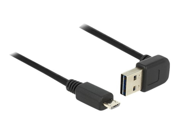 DeLOCK Delock Micro USB-USB2.0 A-B gewink.bk 1m, Kabel