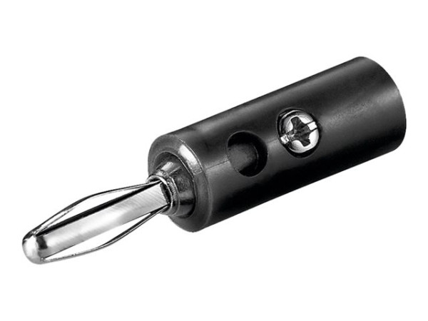 Goobay WE 1370 B (banana plug) Bananen-Stecker schwar
