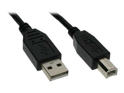 InLine® USB 2.0 Kabel, A an B, schwarz, 0,5m