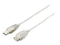 USB-Verl. Equip USB2.0 Typ A -> Typ A St/Bu 3,00m transparen