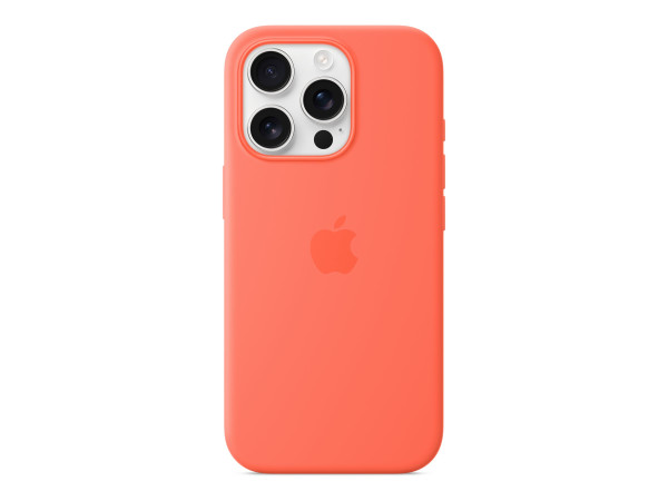 Apple Silikon Case mit MagSafe (orange, iPhone 16 Pro)