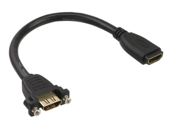 InLine® HDMI Adapterkabel zum Einbau, HDMI A Buchse/Buchs