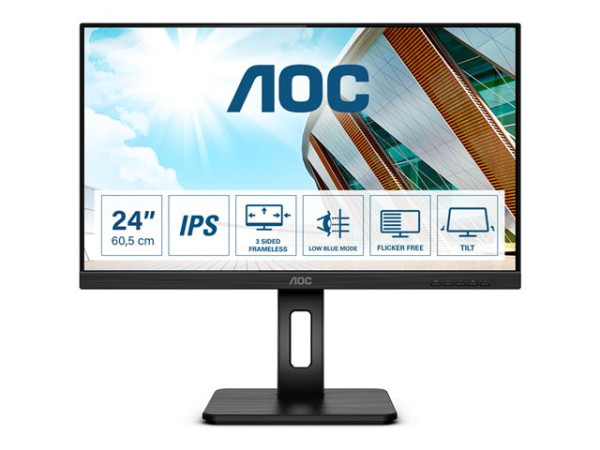 AOC 23,8 L Q24P2Q schwarz, FullHD, IPS, 75 Hz 60 cm