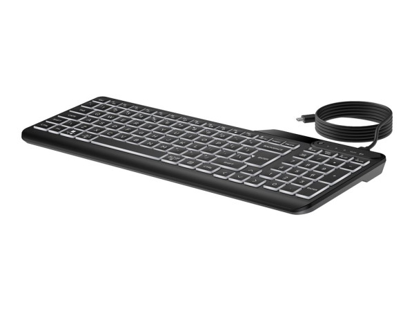 HP 400 Backlit Wired Keyboard (schwarz, DE-Layout, Plunger)