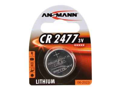 Ansmann Knopfzelle 3V Lithium CR2477, 1er Pack (1516-0010)