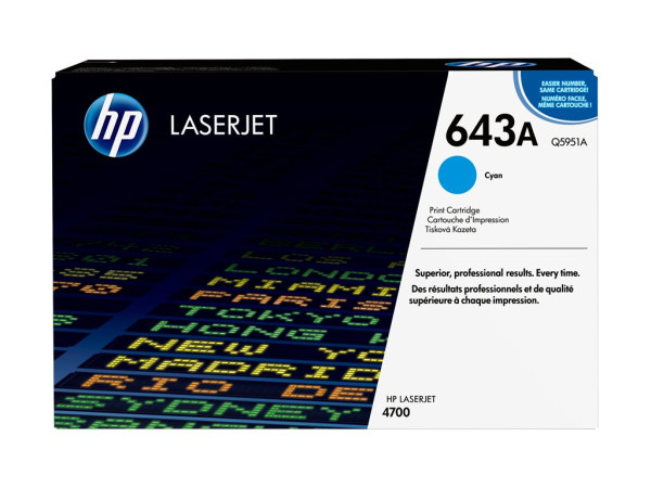 HP Q5951A|643A Tonerkartusche cyan, 10.000 Seiten/5% für