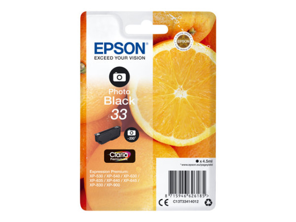 Epson Tinte PH BK C13T33414012 Claria Premium