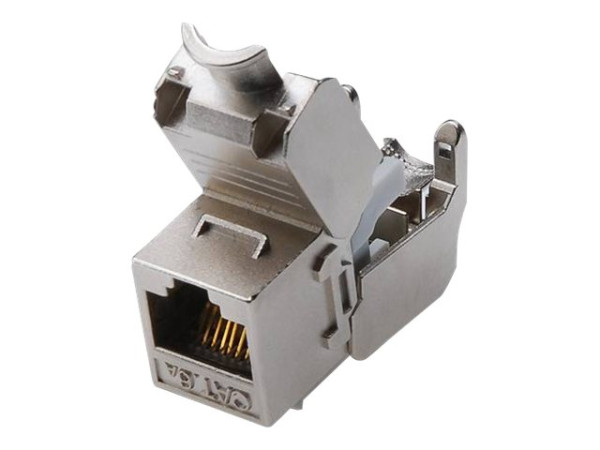 Keystone Jack DIGITUS Cat6a, RJ45, geschirmt, Metall Buchse