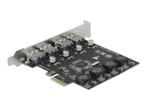 DeLOCK PCIe x1 K 4x ext USB-A BU SS USB | 90509