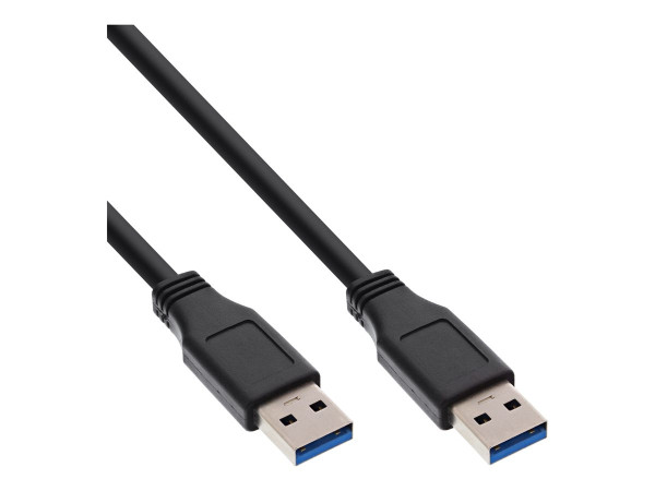 InLine USB 3.0 Kabel, A an A, schwarz, 2m
