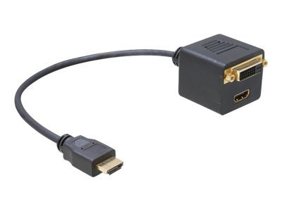 Adapter Splitter HDMI zu HDMI + DVI Delock 65054