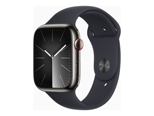 Apple Watch Series 9 (graphit/schwarz, Edelstahl, 45 mm,