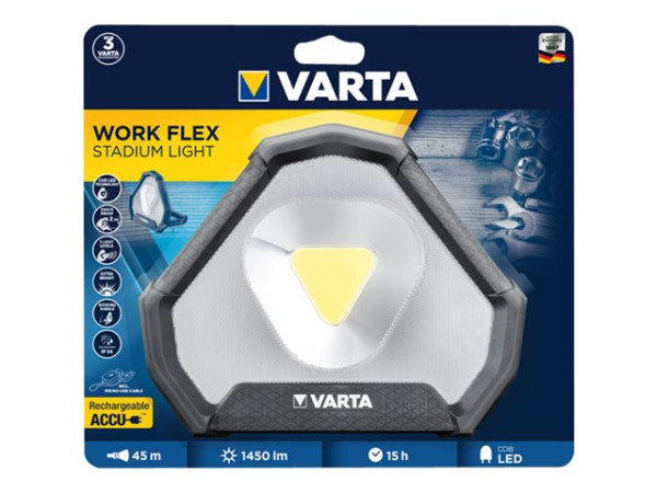 Varta Vart LED Taschenl. Stadium Light 1450lm | inkl. 1x