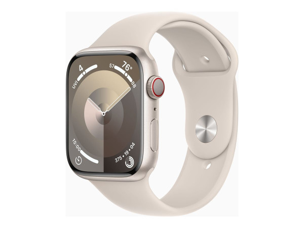 Apple Watch Series 9 (silber/beige, Aluminium, 45 mm,